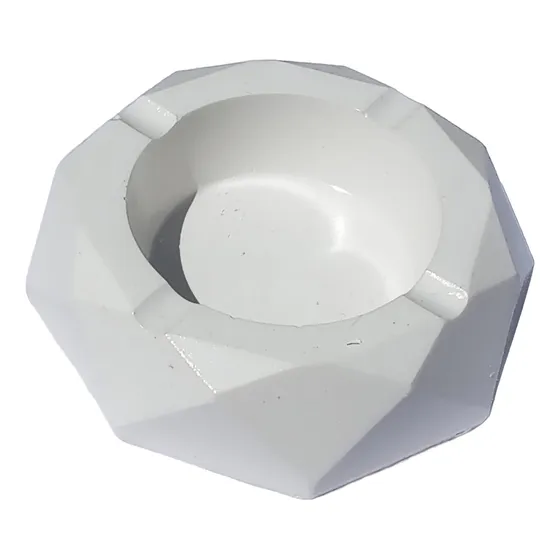 Maceta Porta Vela Octogonal Facetado Yeso Souvenir X10