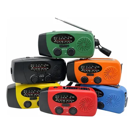 Radio Emergencia Solar Am Fm Manivela Linterna Verde