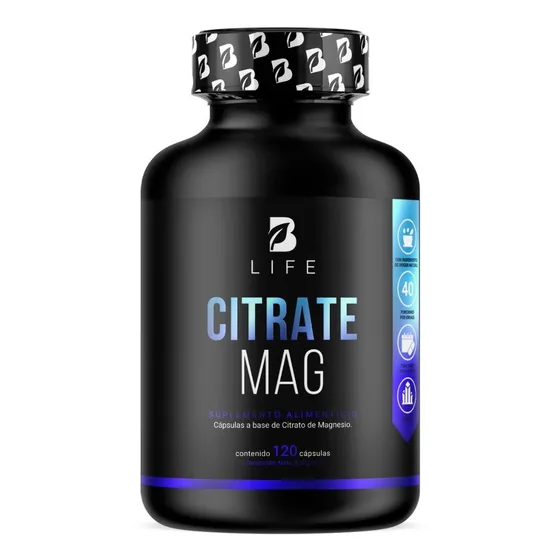 Citrato De Magnesio De 120 Cápsulas Magnesium Citrate B Life
