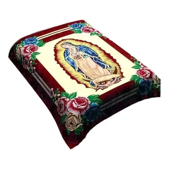 Cobertor Ligero Frazada Virgen De Guadalupe Matrimonial
