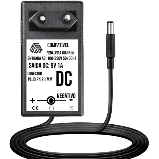 Fonte Para Pedal Pedaleira Giannini Dc- 9v 1a Compatível