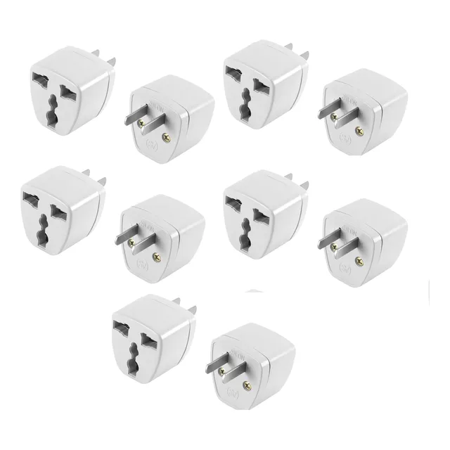 50pz Clavija Adaptador Para Corriente De Europeo A Americano