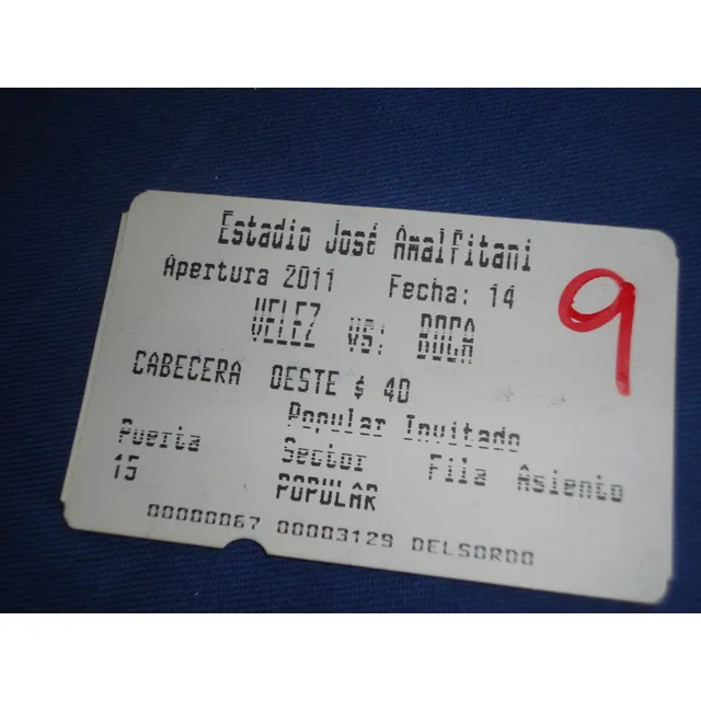 Boca Vs Velez -entrada De Coleccion