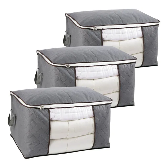 Kit 3 Organizador Edredom Cobertor Roupa Grande Multiuso