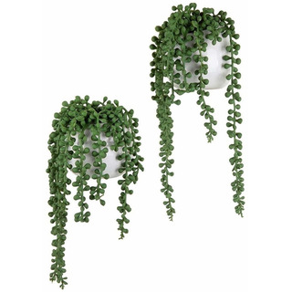 Suculenta Pendente Artificial De 35, 45 E 55 Cm. Com 5 Ramos Suculenta Pendente Artificial De 35, 45 E 55 Cm. Com 5 Ramos