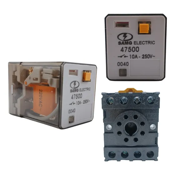 Rele De 8 Pines 220v Con Base Incluida Samg Electric