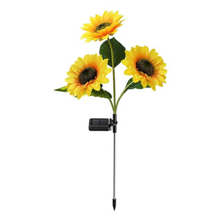 Lámpara De Suelo Led Con Tubo De 3 Cabezales Y Girasoles Lámpara De Suelo Led Con Tubo De 3 Cabezales Y Girasoles