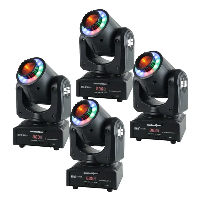 Cabeza Movil Gobos Led 45w Spot Beam + Aro Color 4 Pz Msi