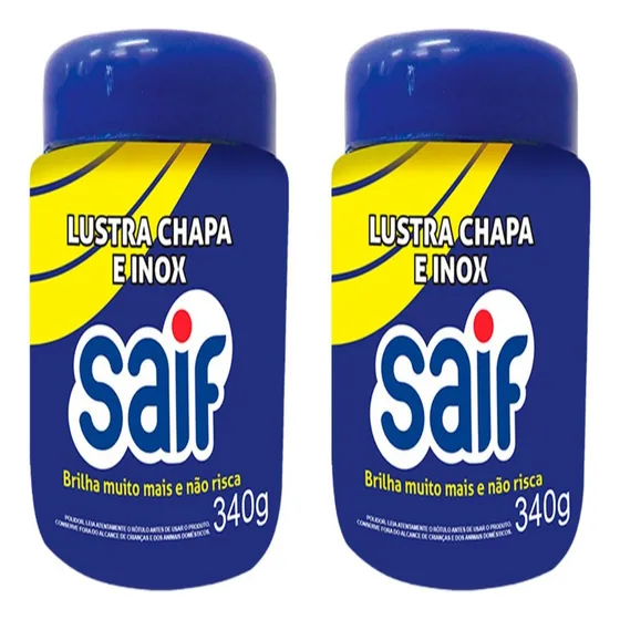 Pasta De Polir E Limpar Lustra Chapa Fogão A Lenha Saif C/ 2