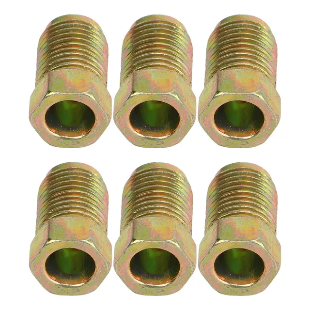 Brake Line Union, 30 Unidades, Conectores Metálicos De 3/8 P