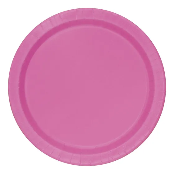 Placas De Pastel De Papel De Color Rosa Caliente, 20ct