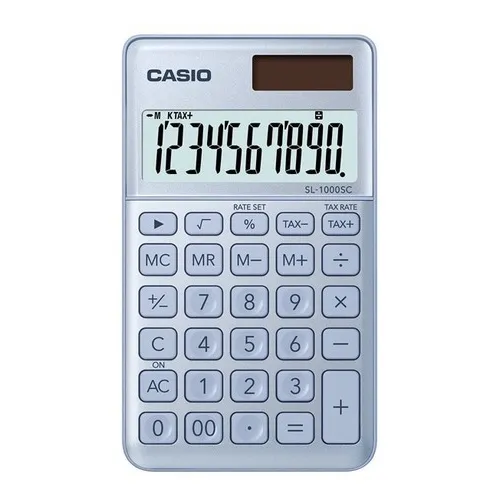 Calculadora Casio Sl-1000sc Linea Premium Estilo 10 Digitos Color Celeste