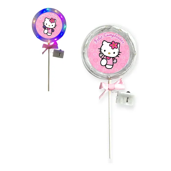 Topper Torta Con Luz Led Personajes Hello Kitty Led