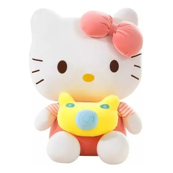 Peluche Hello Kitty Tierno Kawaii 34 Cms Terciopelo Suave Color Hello Kitty Camara
