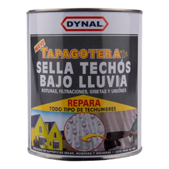 Sella Techos Tapagoteras Bajo Lluvia Wet Negro 1/4 Gl Dynal