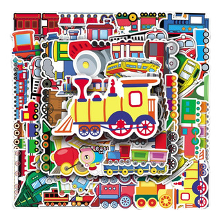 50 Pegatinas De Equipaje Con Forma De Tren Retro Con Bonitos 50 Pegatinas De Equipaje Con Forma De Tren Retro Con Bonitos