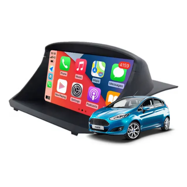 Kit Multimidia Carplay Android Nativo Ford New Fiesta Embuti