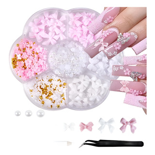 Decoracion De Uñas Acrílica 3d Lazo Flores Uñas Arte Diy Kit Decoracion De Uñas Acrílica 3d Lazo Flores Uñas Arte Diy Kit