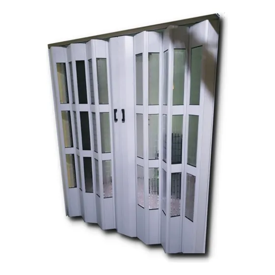 Puerta Plegadiza Pvc Vidriada Doble Cierre Central ****seña*