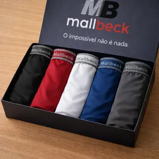 Mb Mallbeck Kit 10 Cuecas Boxer Masculino Adulto Microfibra Premium