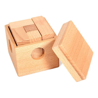 Juego De Rompecabezas De Madera Con Forma De Cubo Soma, 1 Un Juego De Rompecabezas De Madera Con Forma De Cubo Soma, 1 Un