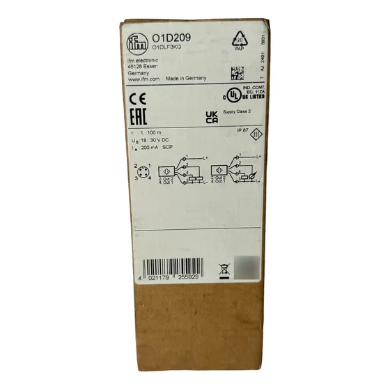 Sensor De Distancia Óptico O1d209 O1dlf3kg Ifm