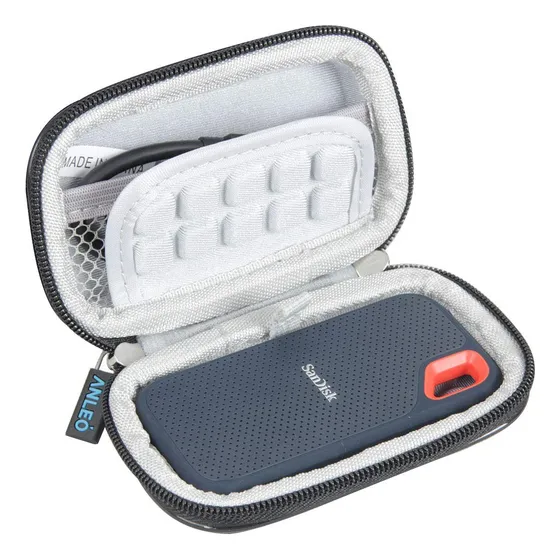 Anleo Duro Eva Caso De Viaje Para Sandisk 250gb / T67tk