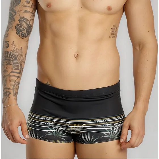 Sunga Boxer Estampada Forrada Lycra Adulto Larga Praiaverão 