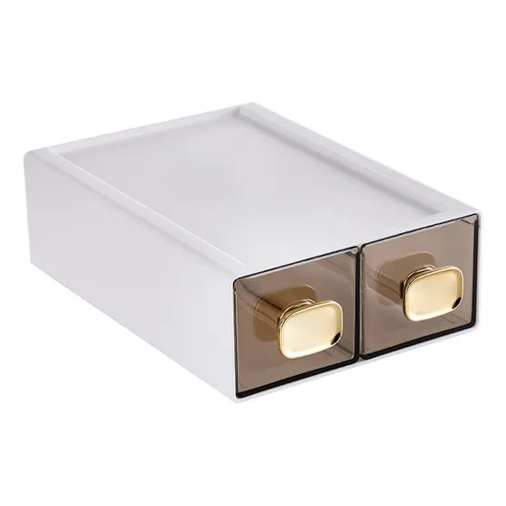 Estante Organizador Con Divisor Y Cajones Escritorio Bano Color Gris oscuro