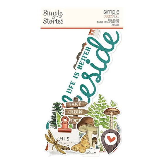 Simple Storie Pagina Vintage Junto Al Lago Pieza
