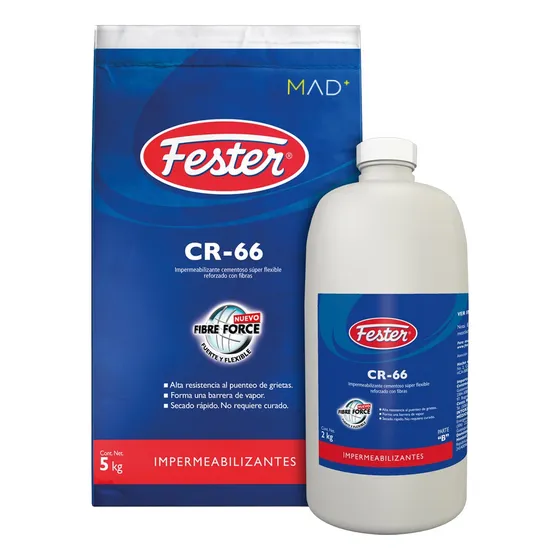 Fester Cr 66 Gris (7 Kg) Impermeabiliza Y Protege Muros Gris Mate