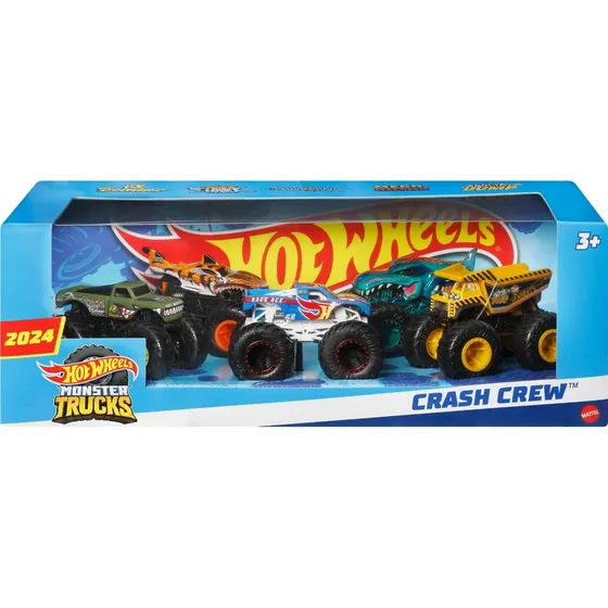 Hot Wheels Monster Trucks Pack X 5 Camiones Crash Crew Color Multicolor