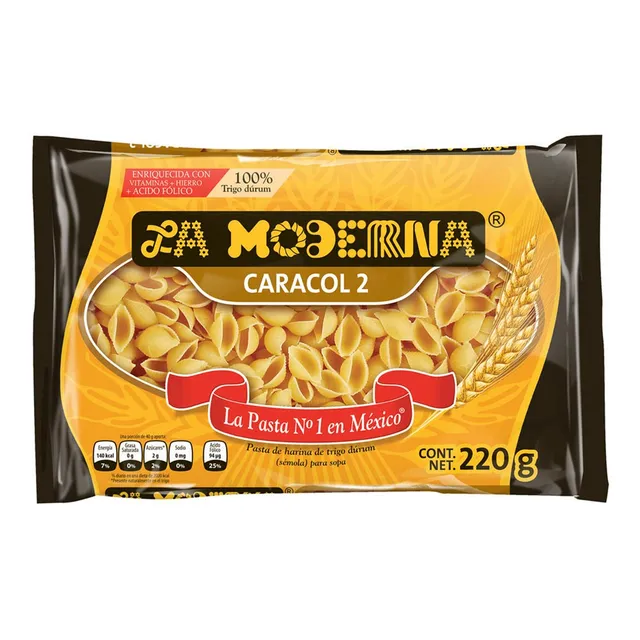 Pasta para Sopa La Moderna Caracol 2 220g