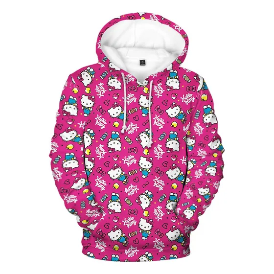 Sudadera Anime Hello Kitty ,lindo,caliente,casual