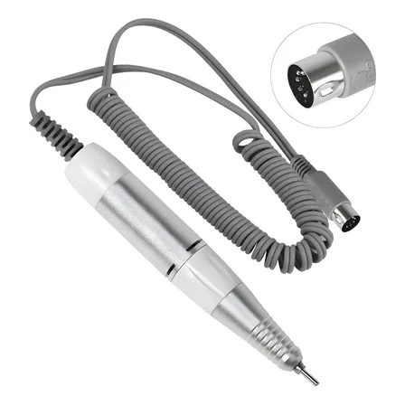 Caneta Motor Lixa Elétrica Nail Drill Profissional Bivolt Branco 127/220v