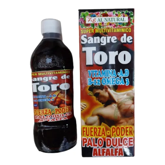Sangre De Toro B12 Omega 3 Jarabe Natural X4 Importada Peru