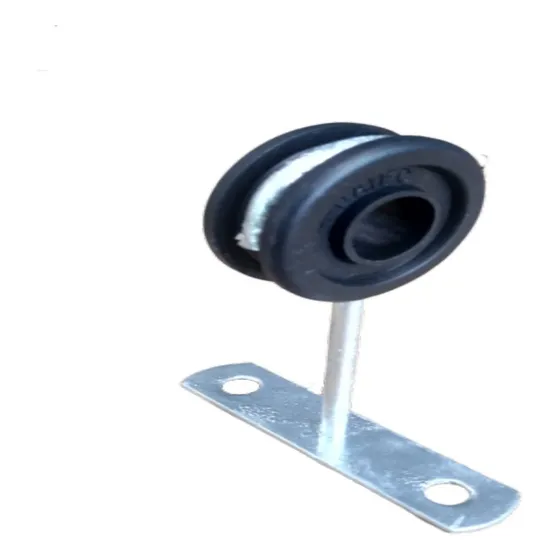 Suporte Aterramento Isolador 10 Pç Para Raio Predial Torre Cor Prateado