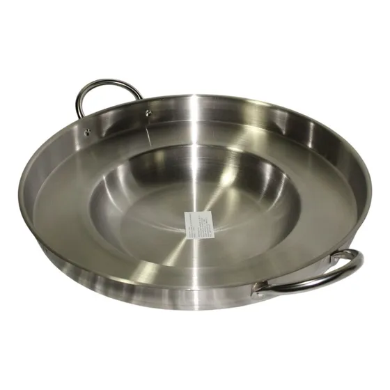 Comal Cóncavo De Acero Inoxidable Tipo Taquero Plateado