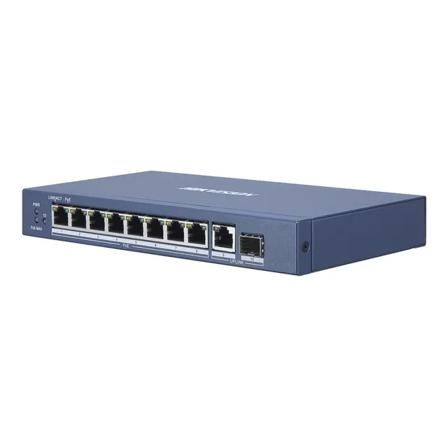 Switch Poe+ 8 Ptos Gigabit 802.3 Af/at 1 Pto Sfp Hikvision 