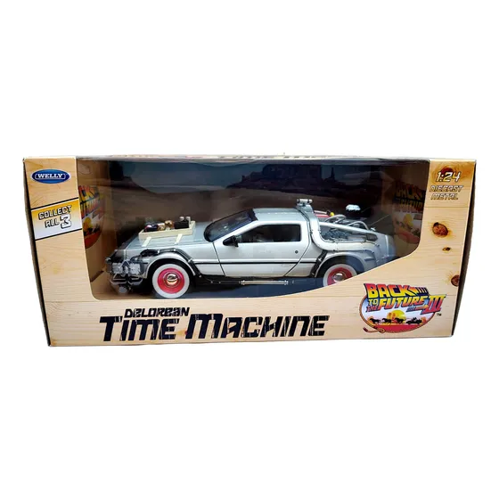 Delorean - De Volta Para O Futuro 3 - Escala 1:24 - Welly Cor Cinza