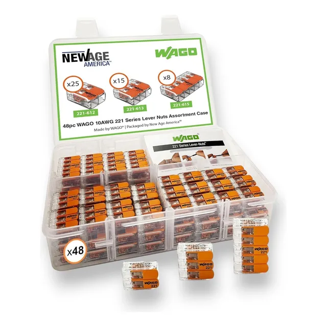 Conjunto Conectores Wago 221-61x Series 10-20 Awg 48 Pza