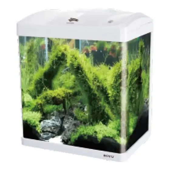 Aquário Curvo Boyu EC-400 33L Branco LED Bomba Filtragem