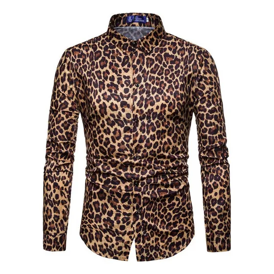 Camisa De Manga Larga Con Estampado De Leopardo