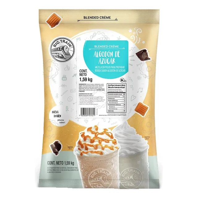 Algodón De Azúcar Big Train Para Frappés - Bolsa De 1.59 Kg