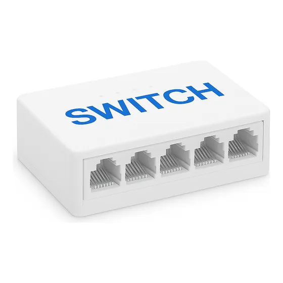 Switch 5 Portas Fast Hub Ethernet 10/100mbps C/fonte Bivolt