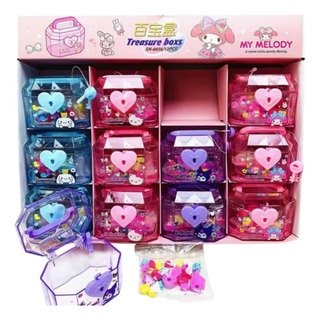 Caja De 12 Pzas,hello Kitty, Kuromi Cinmamoroll, My Melody Multicolores Caja De 12 Pzas,hello Kitty, Kuromi Cinmamoroll, My Melody Multicolores