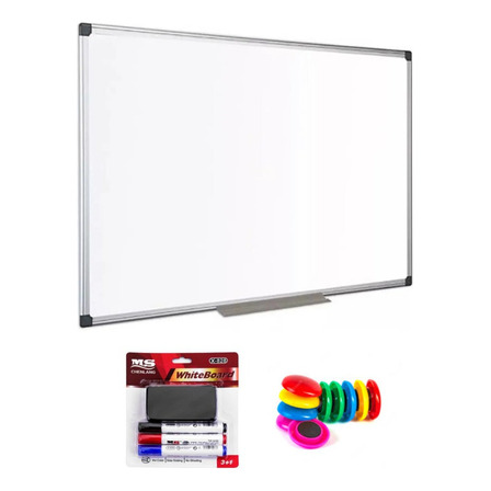 Pizarra Blanca 60 X 90 Cm + Marcadores + Borrador + Imanes Pizarra Blanca 60 X 90 Cm + Marcadores + Borrador + Imanes