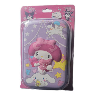 Lapicera Estuche Escolar Rigida Kuromi Cinnamaroll Rosa 3d Lapicera Estuche Escolar Rigida Kuromi Cinnamaroll Rosa 3d