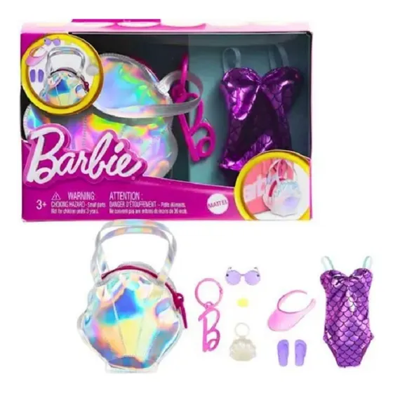 Set De Rosa Y Accesorios Para Muñeca Barbie Fashion