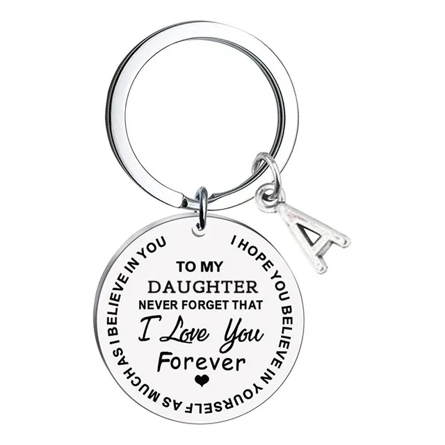 Llavero Con Mensaje «to My Daughter», De Acero Inoxidable, C